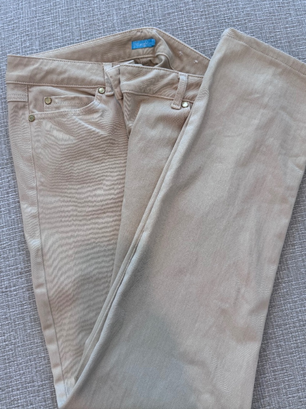J. McLaughlin Women’s Lexi Straight Leg Jeans in Raw Beige Wash Size 12 - Picture 2 of 16